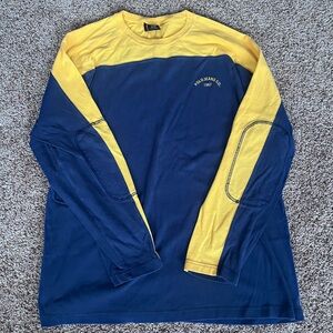 Vintage 90s Polo Jeans Co. Ralph Lauren 1967 Navy Blue and Yellow Long Sleeve